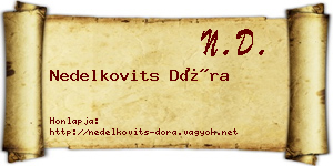 Nedelkovits Dóra névjegykártya